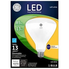LED Flood Light Bulb, Indoor, Soft White, 1,070 Lumens, 13-Watts