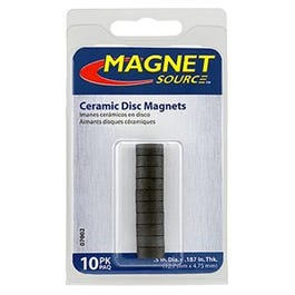 Ceramic Disc Magnet, 5 x 1.875-In., 10-Pc.