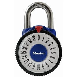 Magnification Combination Padlock, Assorted Colors