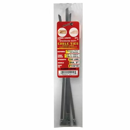 Tool City 7.9 in. L Stainless Steel Cable Tie 5 Pack