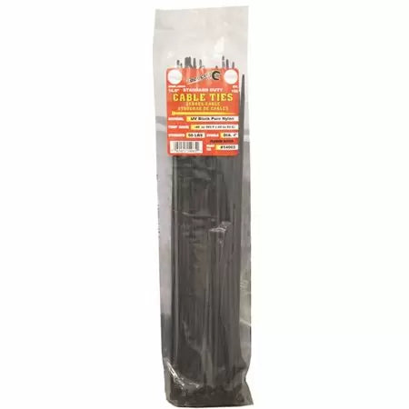 Tool City 14.6 in. L Black Cable Tie 100 Pack