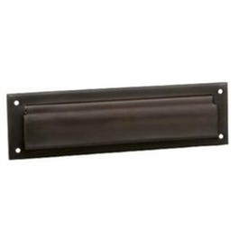 Mail Slot With Magazine Open Back Plate, Aged Bronze, 2 x 11-In.