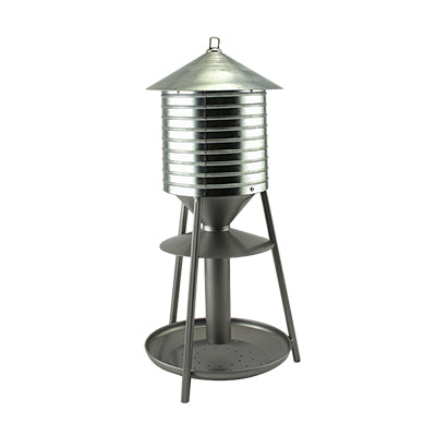 Woodlink Rustic Farmhouse Galvanized Water Tower 2.5lb. Seed Tray Feeder