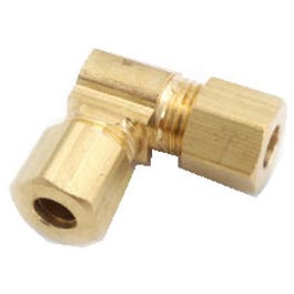 Brass Compression Elbow, Tube End, Lead-Free, 1/4 x 1/4-In.