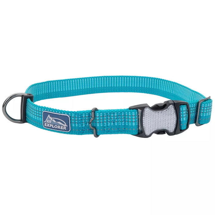 Coastal Pet Products K9 Explorer Brights Reflective Adjustable Dog Collar Ocean 1" x 12”-18”