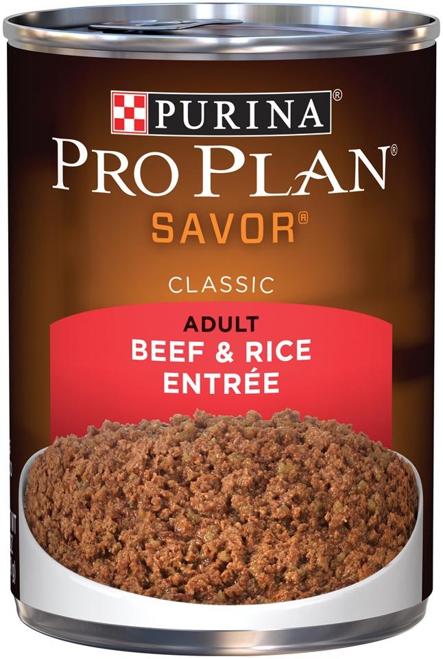 Purina Pro Plan Savor Adult Beef Rice Entree Canned Dog Food