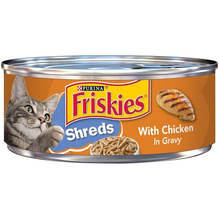 Friskies Savory Shreds with Chicken in Gravy Canned Cat Food