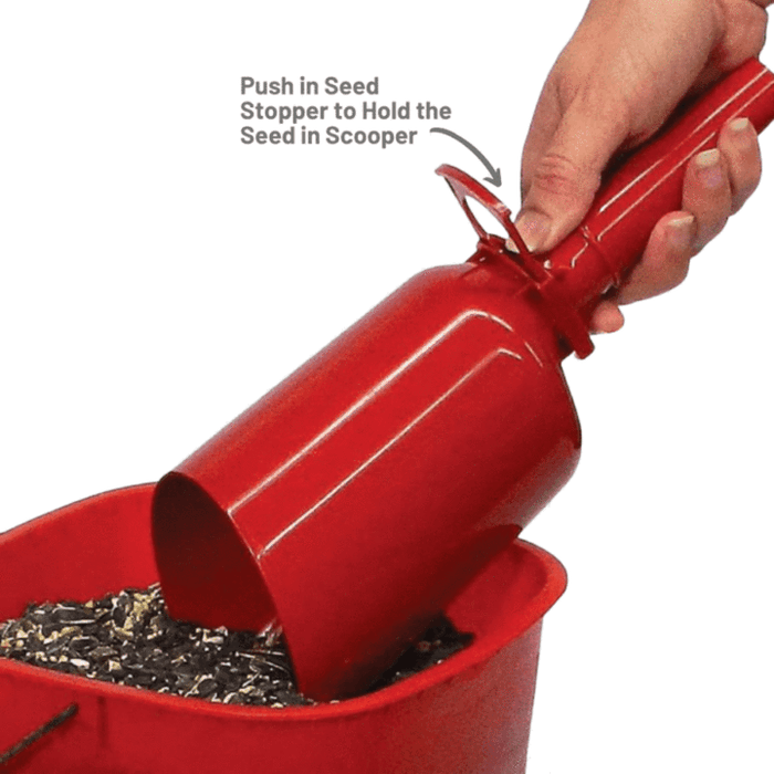 More Birds More Birds® Seed Scoop for Bird Seed with Quick-Release Seed Dispenser, 1.33 lb. capacity