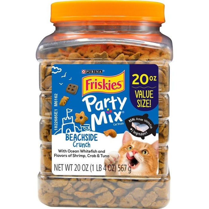 Friskies Party Mix Crunch Beachside Shrimp, Crab and Tuna Cat Treats