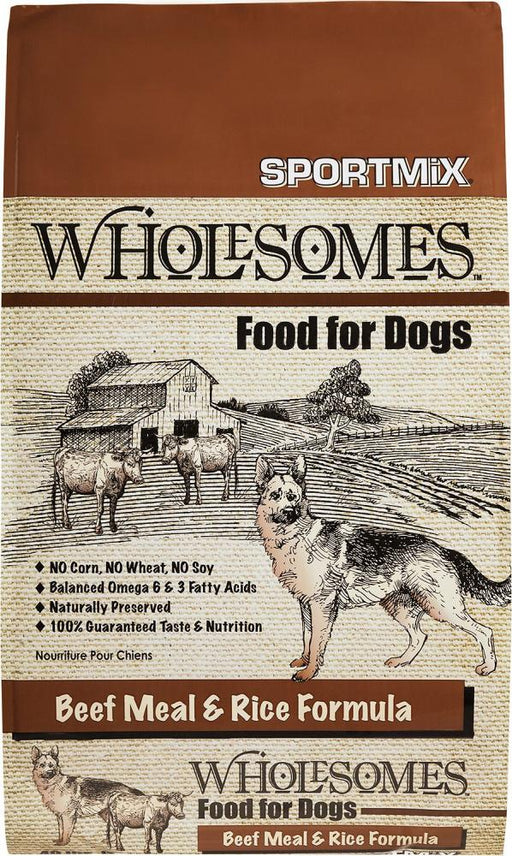 Sportmix wholesome fish meal and shop rice formula dry dog food