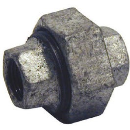 Galvanized Pipe Fitting, Union, Brass/Iron, 1/2-In.