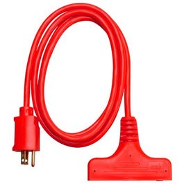 6-Ft. 14/3 SJTW Red 3-Outlet Extension Cord