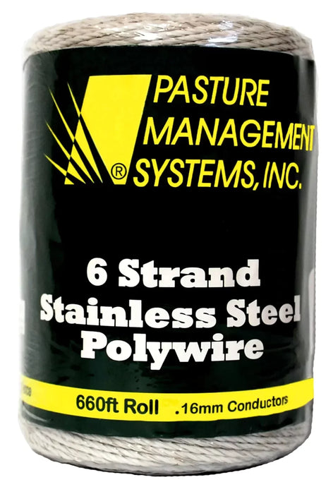 Pasture Management Polywire - 6 Strand Stainless Steel