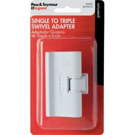 15A White Swivel Triple Adapter