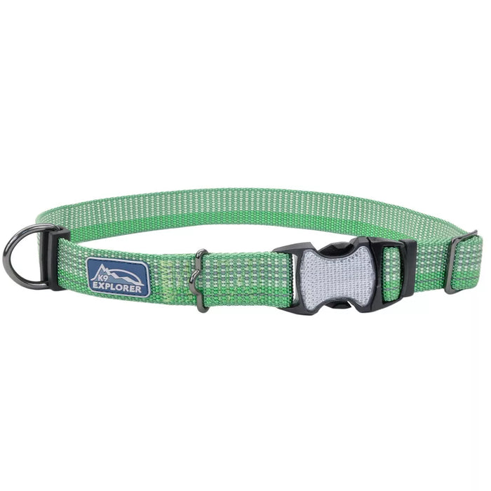 Coastal Pet Products K9 Explorer Brights Reflective Adjustable Dog Collar Meadow 5/8" x 8"-12"