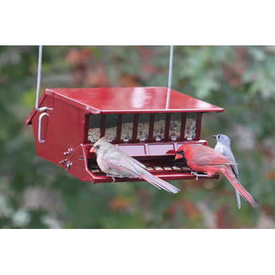 Woodlink Reflective Red Squirrel-Resistant Bird Feeder