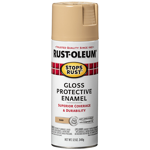 Rust-Oleum® Protective Enamel Spray Paint Gloss Sand (12 Oz, Gloss Sand)