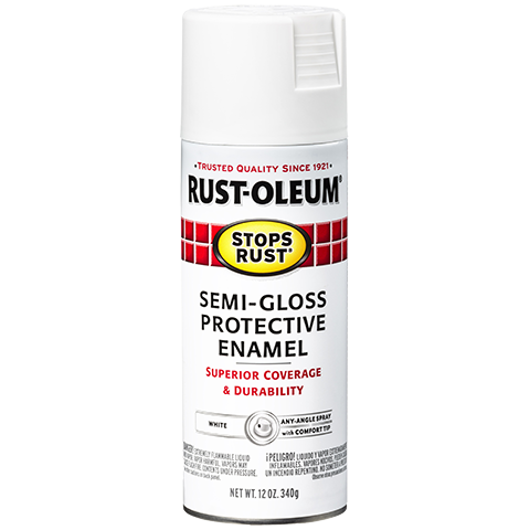 Rust-Oleum® Protective Enamel Spray Paint Semi-Gloss White (12 Oz, Semi-Gloss White)