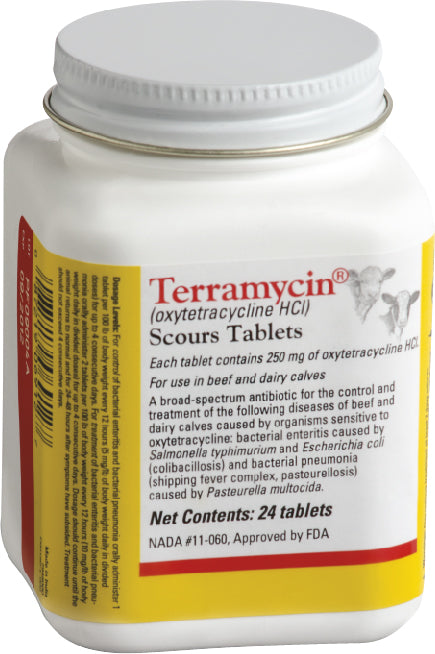 Zoetis Terramycin® Scours Tablets 100-tablet boxes