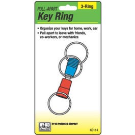 Key Ring, 3-Way, Pull Apart
