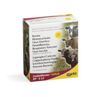 Zoetis CattleMaster Gold FP5 L5 Cattle Vaccine 125mL/25 Dose