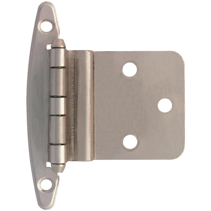 Liberty Satin Nickel 3/8 In. Inset Hinge, Without Spring, (2-Pack)
