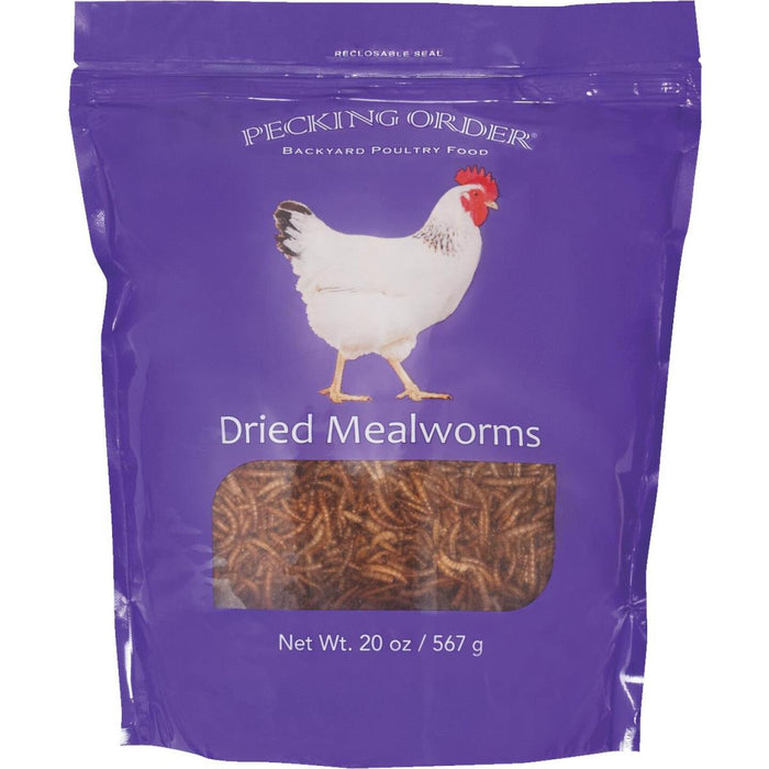 Pecking Order 20 Oz. Dried Mealworms Chicken Treat