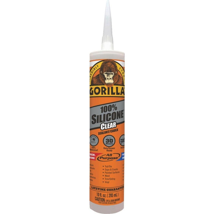 Gorilla 10 Oz. 100% Silicone Sealant, Clear