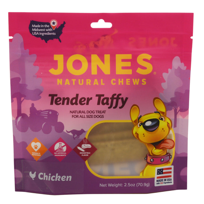 Jones Natural Chews Tender Taffy Soft Chicken Blend