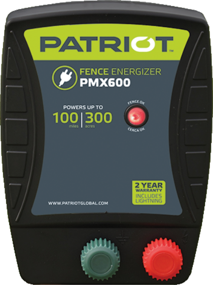 Patriot Pmx 600 110v Ac Powered Fence Charger, 100 Mile / 300 Acre | Free Shipping And Fence Tester