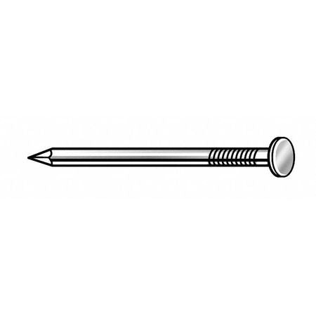 Zoro Tools Common Nail, 2-1/2 in L, 8d, Steel, Bright Finish, 10.25 ga 91 PK