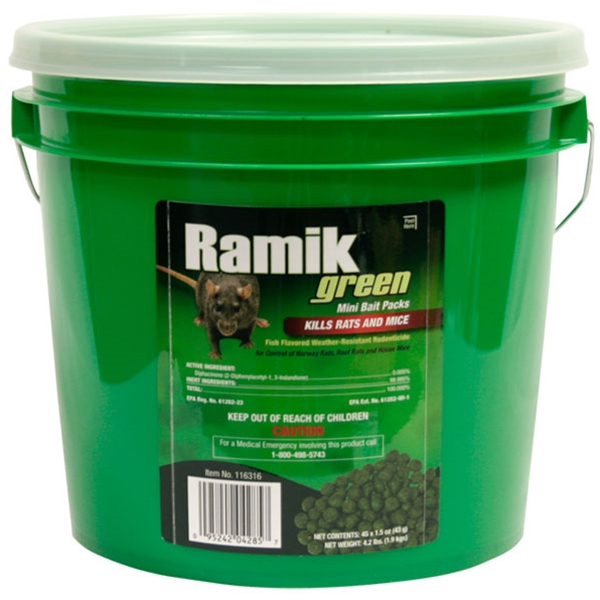 RAMIK GREEN MINI BAIT PACKS 4 LB PAIL
