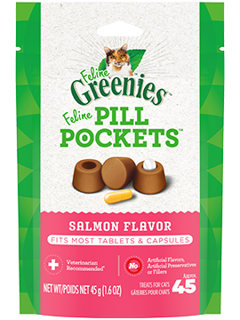 Greenies Pill Pockets Feline Treats Salmon 1.6Oz