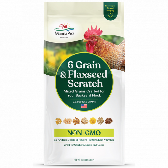 Manna Pro 6 Grain & Flaxseed Scratch Non-GMO 10lb