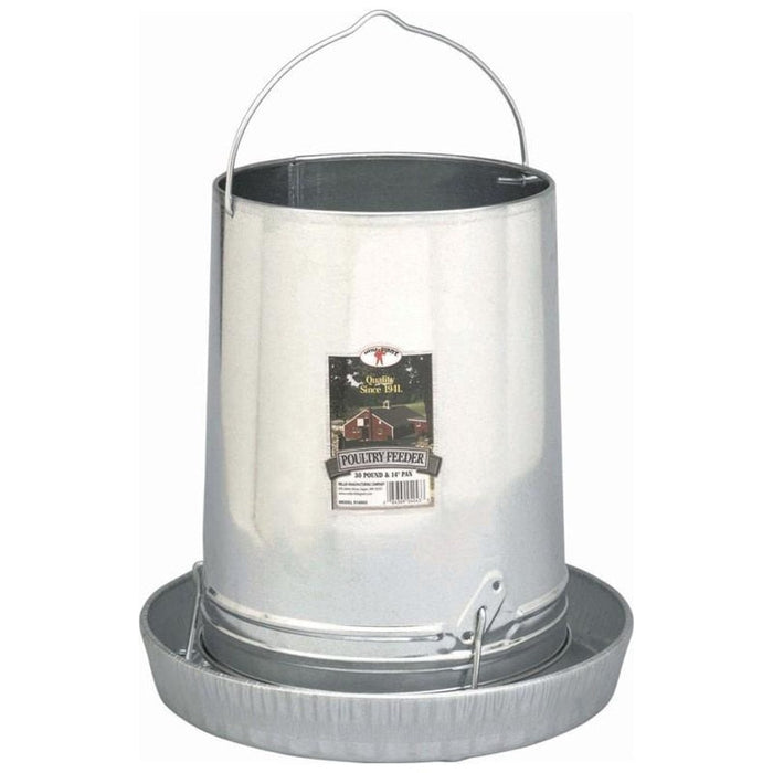 LITTLE GIANT HANGING POULTRY FEEDER W/PAN GALV